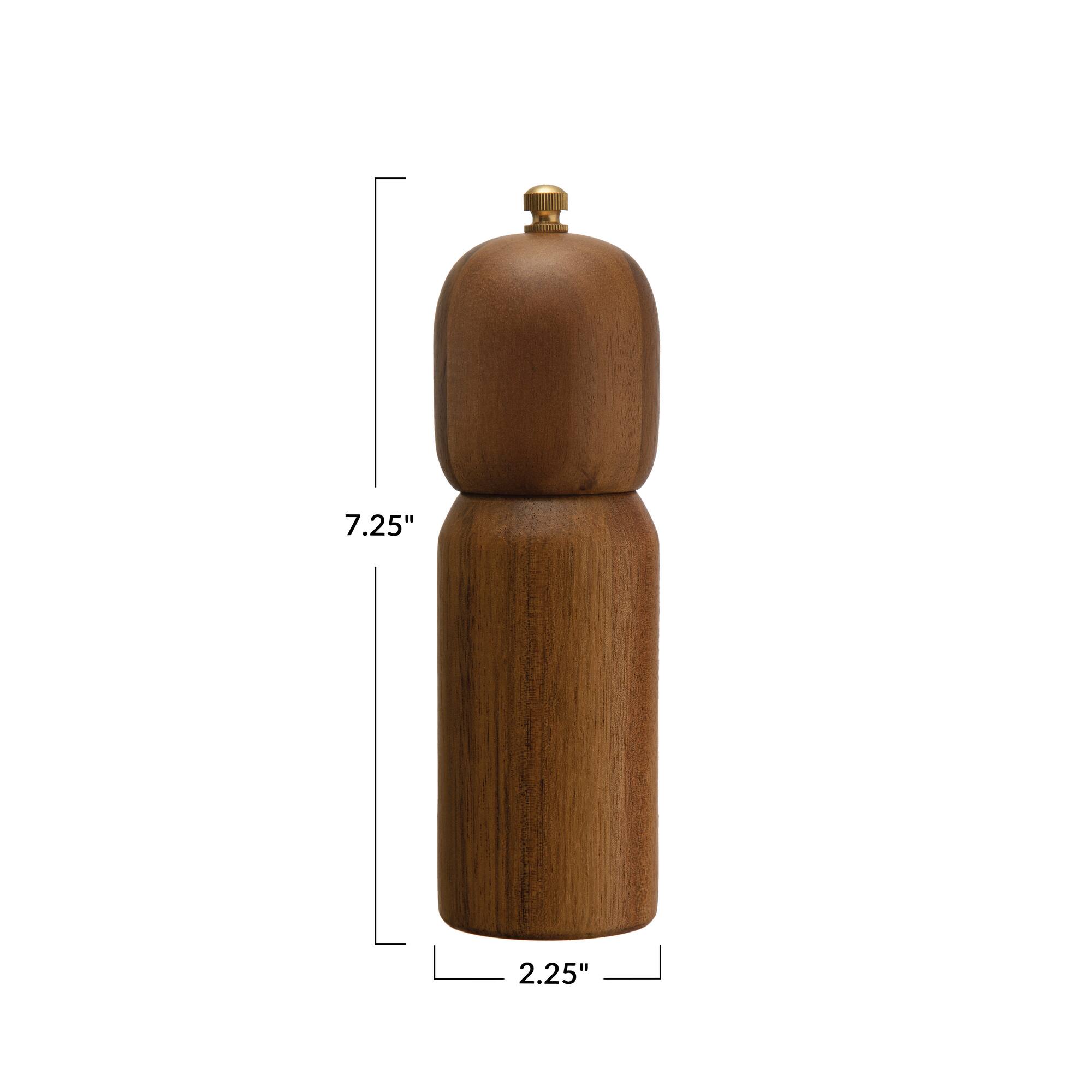 Hello Honey® Walnut Brown Modern Wood Salt and Pepper Mill